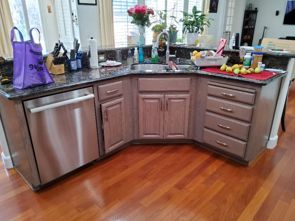 Island Cabinetry Refresh - after refinishing
