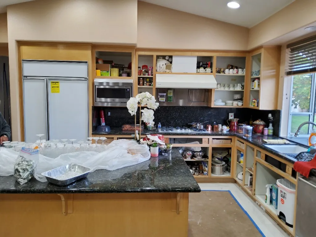 Espresso Kitchen Transformation - before refinishing